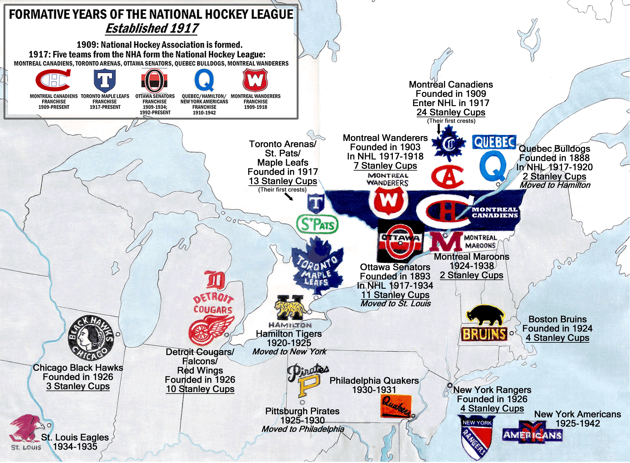 NHL, established 1917 « billsportsmaps.com