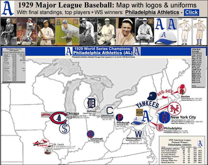 mlb_al_nl_1929-map_w-uniforms_logos_standings_stats-leaders_1929-ws-champs_philadelphia-athletics_post_f_.gif